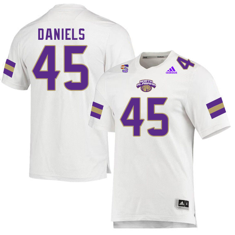 Men-Youth #45 Tyrik Daniels North Alabama Lions 2023 College Football Jerseys Stitched-White